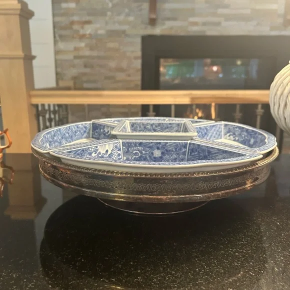 Blue and White Porcelain Serving Platter